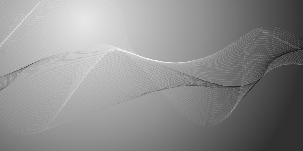 monochrome banner of flowing lines design